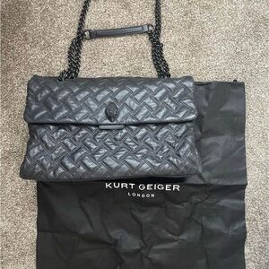 Kurt Geiger Quilted Black Shoulder Bag